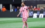 Lionel Messi #10 of Inter Miami CF reacts during the MLS match between Atlanta United and Inter Miami CF at Mercedes-Benz Stadium on March 16, 2025 in Atlanta, Georgia. Kevin C. Cox/Getty Images/AFP