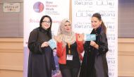 (L-R) Evridiki Iliaki, the new head of HWW, Zuniara Shahid, host of Whats up Doha, and Elisabete Reis, founder of Glam Your Image.