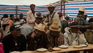 ANTANANARIVO, MADAGASCAR - OCTOBER 5: Madagascarian people are seen during their traditional exhumation ceremony in Nanjakana Morarano village of Antananarivo's Ambohitseheno city of Madagaskar on October 5, 2016. ( Rafalia Henitsoa - Anadolu Agency )