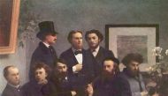 Verlaine (far left) and Rimbaud (second to left) in an 1872 painting by Henri Fantin-Latour