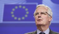 European Union Commissioner for Internal Market and Services Michel Barnier addresses a news conference at the EU Commission headquarters in Brussels April 9, 2014. (REUTERS/Francois Lenoir) 