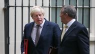 British foreign minister Boris Johnson (L) and International trade minister Liam Fox leave the weekly cabinet meeting at 10 Downing Street in London on October 25, 2016. AFP / Daniel Leal-Olivas
