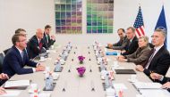 NATO Secretary-General Jens Stoltenberg (R) talks with US Defence Secretary Ashton Carter during a meeting as part of a two-day NATO defence ministers meeting in Brussels on October 26, 2016. NATO defense ministers meet in Brussels to discuss tense relati