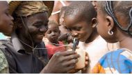 During a Guinea Worm eradication program (Courtesy: cartercenter.org) 