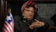 Liberian President Ellen Johnson Sirleaf speaks during an interview with Reuters in Brussels, November 25, 2013