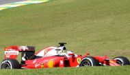 Sebastian Vettel of Germany driving the (5) Scuderia Ferrari SF16-H Ferrari 059/5 turbo (Shell GP) on track during practice for the Formula One Grand Prix of Brazil at Autodromo Jose Carlos Pace on November 11, 2016 in Sao Paulo, Brazil. Dario Oliveira - 