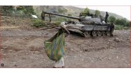 In a 2013 file photo, a girl carries firewood as she walks past a Congolese government military tank in Kanyarucinya, near Goma in the eastern Democratic Republic of Congo. REUTERS/Thomas Mukoya