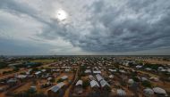 (FILES) This file photo taken on April 28, 2015 shows an aerial view of the part of the eastern sector of the IFO-2 camp in the sprawling Dadaab refugee camp, north of the Kenyan capital Nairobi.  AFP / TONY KARUMBA