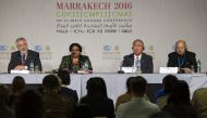 (L to R) Jose Antonio Marcondes de Carvalho, Undersecretary for Environment and Brazil's chief negotiator for climate change, Edna Molewa, South African Minister of Environmental Affairs, Xie Zhenhua, Special Representative for Climate Change for China, a