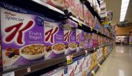 Various types of Kellogg's cereals are pictured at a Ralphs grocery store in Pasadena, California August 3, 2015. REUTERS/Mario Anzuoni