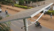 A view of a streetside solar panel in Embu, Kenya. TRF/Kagondu Njagi