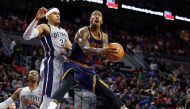 Iman Shumpert #4 of the Cleveland Cavaliers looks to get a shot off around Tobias Harris #34 of the Detroit Pistons during the second half at the Palace of Auburn Hills on December 26, 2016 in Auburn Hills, Michigan. Gregory Shamus/AFP
