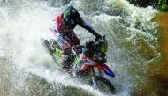 Joan Barreda of Spain rides his Honda during the First stage from Asuncion, Paraguay  to Resistencia, Argentina in the 39th Dakar Rally Edition on Thursday . 