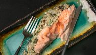 Roasted Salmon With Artichoke Topping (Photo by Goran Kosanovic for The Washington Post)