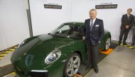 Dr. Wolfgang Porsche, Chairman of the Supervisory Board Porsche AG. with the one-millionth Porsche 911