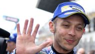 (FILES) This file photo taken on May 20, 2017 shows Italy's rider Valentino Rossi (Movistar Yamaha MOTOGP N 46) after winning the second position on the starting grid during the MotoGP qualifying practice session ahead of the French Motorcycle Grand Prix,