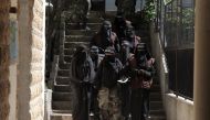 Women perform in a scene from 'Black Crows' series, believed to be filmed in Lebanon, April 19, 2016. Picture taken April 19, 2016. (MBC Group/Handout via REUTERS)