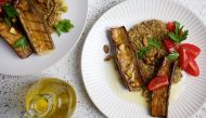 Grilled Eggplant on Pistachio 