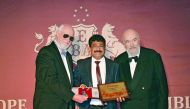 Quality Group Chairman, Shamsudheen Olakara (centre), receiving award at the ‘International Conference: Excellence in Quality’ event held inat Lucerne city, Switzerland.