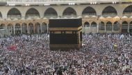 Muslim pilgrims circumambulate the Kaaba, Islam's holiest shrine, at the Grand Mosque in Saudi Arabia's holy city of Makkah  on September 3, 2017, during  Hajj pilgrimage. AFP / Karim Sahib