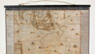 A supplied image taken on July 4, 2017 shows the restored version of a rare 17th-century map, coined the 