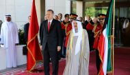 President of Turkey Recep Tayyip Erdogan is welcomed by Kuwaiti Emir Sabah al-Ahmad al-Jaber al-Sabah at Bayan Palace in Hawally, Kuwait on November 14, 2017. Kayhan Özer - AA
