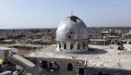 A general view of the destruction in the town of Al-Nashabiyah in the besieged Eastern Ghouta region outside Syria's capital Damascus.  SANA 