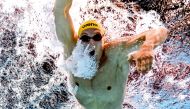 Australia's Mack Horton competing in a heat of the men's 1500m freestyle during the swimming competition at the 2017 FINA World Championships in Budapest, on July 29, 2017.  AFP / François-Xavier Marit