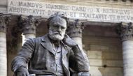 (FILES) This file photo taken on October 10, 2006 shows the statue of Victor Hugo near the chapel in the courtyard of the Sorbonne university in Paris. AFP / Joël SAGET