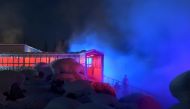 A heated walkway leads to the steaming, geothermal waters at Chena Hot Springs Resort in Fairbanks, Alaska. Washington Post photo by Katherine Frey.