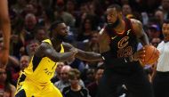 LeBron James #23 of the Cleveland Cavaliers looks to drive around Lance Stephenson #1 of the Indiana Pacers during the second half of Game Five of the Eastern Conference Quarterfinals during the 2018 NBA Playoffs at Quicken Loans Arena on April 25, 2018 i