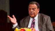 Andrew Young spoke as the second annual Tom Johnson lecturer. He is perhaps best known for working with Dr. Martin Luther King, Jr. during the Civil Rights movement. Young was a key strategist and negotiator in the campaigns in Birmingham and Selma that r