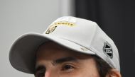 Marc-Andre Fleury #29 of the Vegas Golden Knights speaks during a news conference following the team's 4-2 win over the Winnipeg Jets in Game Three of the Western Conference Finals during the 2018 NHL Stanley Cup Playoffs at T-Mobile Arena on May 16, 2018