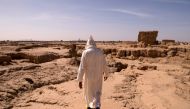 REPRESENTATIVE IMAGE: A man walking through a dried out area that used to be part of the Tafilalet oasis near  southeastern oasis town of Erfoud of Morocco north of Er-Rissani in the Sahara Desert, Oct 27, 2016. AFP / Fadel Senna