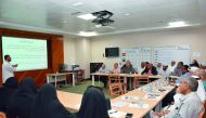 Patients listen to experts at the workshop hosted by the National Diabetes Center at Al Wakrah Hospital.  