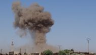 Smoke rises after Assad Regime forces carried out an attack in Syria's southwestern Daraa province on June 23, 2018. Ammar Al Ali - Anadolu
