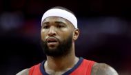 (FILES) In this file photo taken on December 19, 2017 DeMarcus Cousins #0 of the New Orleans Pelicans looks on against the Washington Wizards in the first half at Capital One Arena in Washington, DC. AFP / GETTY IMAGES NORTH AMERICA / Rob Carr