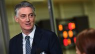 Basketball Australia Chief Executive Officer Anthony Moore speaks during a press conference in Melbourne on July 19, 2018, after the FIBA Disciplinary Panel handed down suspensions and fines following a brawl in Australia's World Cup qualifying game again
