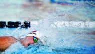 Katie Ledecky competes in the Women's 800 LC Meter Freestyle Final during the 2018 USA Swimming Phillips 66 National Championships swim meet at William Woollet, Jr. Aqua Center. Credit: Kelvin Kuo-USA TODAY Sports