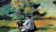 An Impressionistic oil on canvas painting called A Painter at Work by Paul Cezanne dated 1875 used here for representation purpose