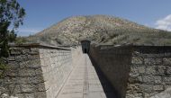 A view of the tumulus at ancient site of Gordion which is in the UNESCO World Heritage Tentative List, in Ankara, Turkey on August 08, 2018. Evrim Ayd?n/Anadolu Agency