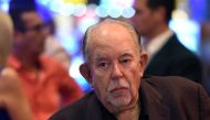  In this file photo taken on September 4, 2017, television host and writer Robin Leach arrives at a memorial for Jerry Lewis at the South Point Hotel & Casino in Las Vegas, Nevada. AFP / Getty Images North America / Ethan Miller