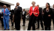 British Prime Minister Theresa May got into the groove in Cape Town on Tuesday when she was welcomed to South Africa by some dancing schoolchildren.