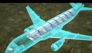 The plane interiors built in modular sections. For representation purpose only. (Reuters video screegrab)