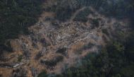 An aerial view of a deforested plot of the Amazon at the Bom Futuro National Forest in Porto Velho, Rondonia State, Brazil, September 3, 2015. (Reuters/Nacho Doce) 