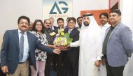 The officials of AG Consultancy WLL and other recourse persons during the inauguration of its office in Qatar. 