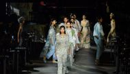 Models present creations during the Missoni fashion show, as part of the Women's Spring/Summer 2019 fashion week in Milan, on September 22, 2018. AFP / Andreas SOLARO