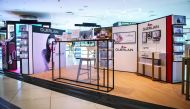 ‘Believe in your luck’ podium at Hamad International Airport.