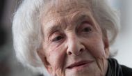 In this file photo taken on September 10, 2018 Uruguayan poet Ida Vitale is pictured during an interview with AFP at her home in Montevideo.  AFP / Pablo Porciuncula Brune