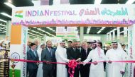 Ambassador of India to the State of Qatar, P. Kumaran; Al Meera CEO, Didier Castaing and other officials cutting the ribbon to launch the Indian Festival at Al Meera. 